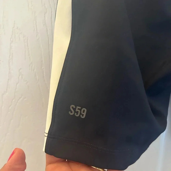 New Splits59 Dream High-Waisted Techflex Indigo/Off White Bike Shorts XSmall - Picture 6 of 6